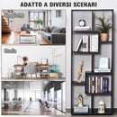 Libreria Moderna di Design a 8 Ripiani 70x24x178 cm in Pannelli di Particelle Nero      