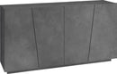 Credenza 4 Ante Battenti 158,5x43x86 cm Vega Ardesia