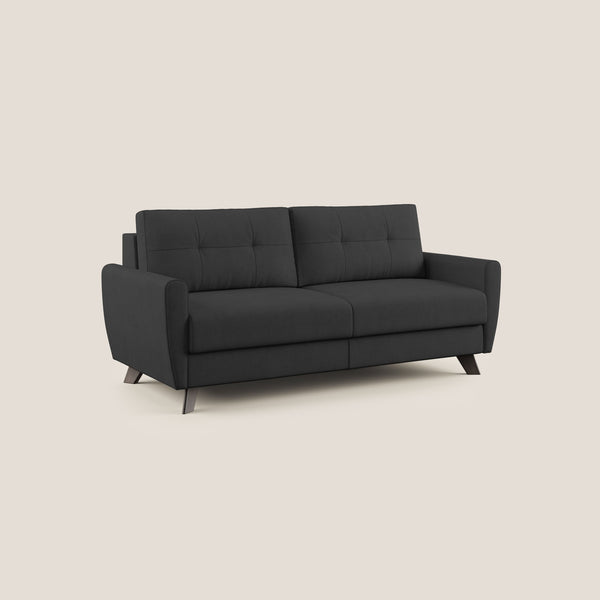 Divano Letto 2 Posti 168x97x96 cm in Tessuto Nero sconto
