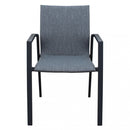 Poltrona Djerba Impilabile 55,5x60x83 h cm in Alluminio Antracite