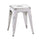 Sgabello Bristol 39x39xh45 cm in Ferro Bianco Antico