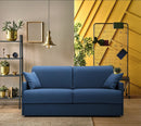 Divano Letto 2 Posti 149x90x96 cm in Tessuto Rosso