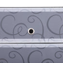 Scarpiera 32 Paia in Plastica e Metallo Bianca e Nera 95x37x160 cm 