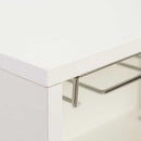 Mobile Bar Cantinetta per 8 Bottiglie Vino 51x28x63 cm Porta Calici in Legno Bianco     