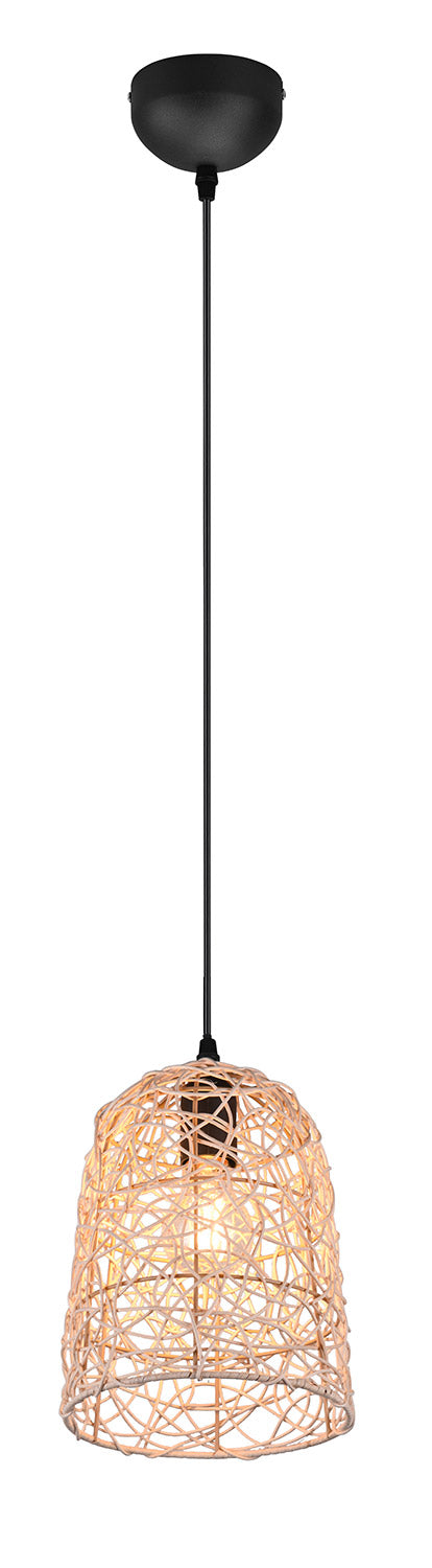 acquista Lampada a Sospensione da Interno Attacco E27 in Tessuto Naturale