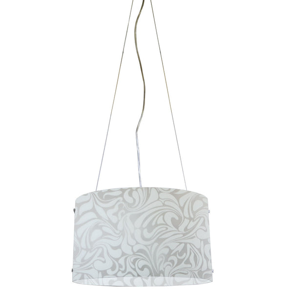 prezzo Sospensione 2xE27 Montatura Bianco Vetro Lastra Marmo Bianco E-Energy Corinna