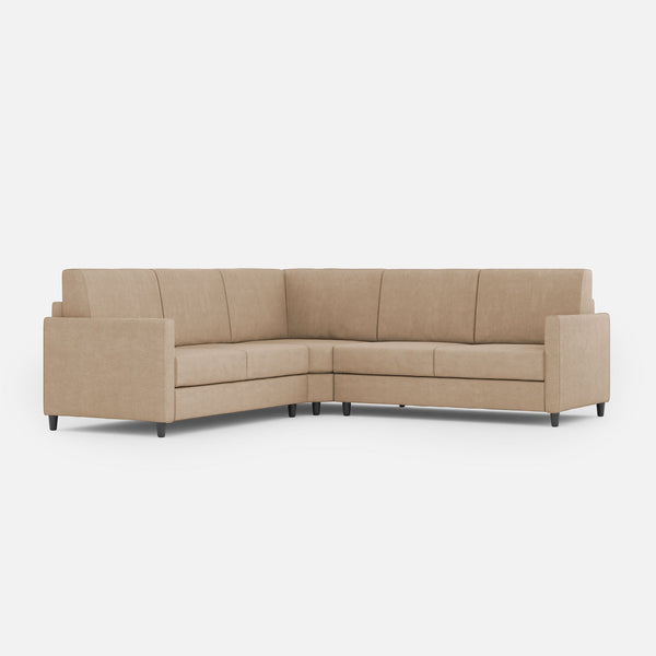 online Divano Angolare 5 Posti 241x241x85 cm Karay in Tessuto Beige