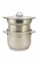 Pentola in Acciaio con Scolapasta Ø24cm Soriani Pastaiola