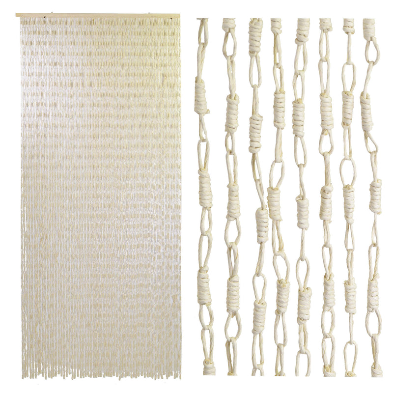 Tenda a Fili per Porta Antimosche 110x250 cm in Paper Crema