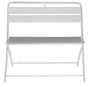 Panca Pieghevole da Giardino 94x51x86 cm in Ferro Bianca