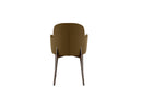 Set 4 Sedie Sophia 53,5x62,5x80 cm in Tessuto Easy-Clean Gambe in Metallo Bronzo Marrone      