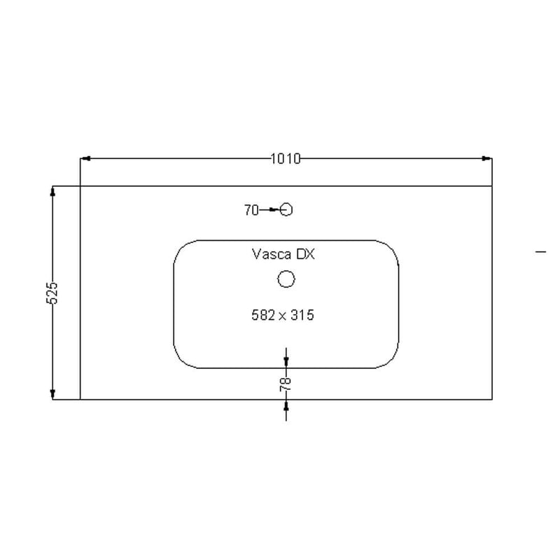 Mobile da Bagno sospeso Samoa 06 Laccato Rosso TFT