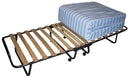 Brandina Letto Pieghevole 80x190 cm Doghe in Legno con Materasso