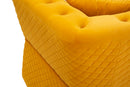Divano Emy Senape con Cuscini 162x83x76 cm in Legno e Poliestere      