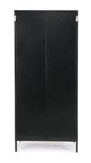 Armadio 2 Ante 50x80x185 cm Cambridge in Acciaio Nero