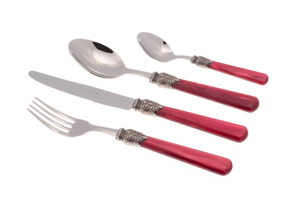 sconto Servizio Set di Posate 24 Pezzi in Acciaio Inox Rivadossi Sandro Elena Bordeaux