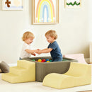Set di 7 Costruzioni Morbide per Bambini 3-6 Anni 174x174x30 cm con Rivestimenti Lavabili in Velluto a Coste Multicolore      