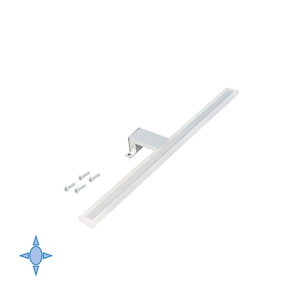 Applique Led per Specchio di Bagno 300 mm Ip44 Luce Bianca Fredda Alluminio e Plastica Cromo Emuca sconto