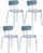 Set 4 Sedie 45x51xH82 cm in Polipropilene Fly Azzurro