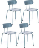 Set 4 Sedie 45x51xH82 cm in Polipropilene Fly Azzurro