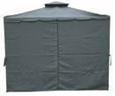 Gazebo da Giardino in Metallo 3x3m Soriani Tangeri Grigio