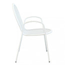 Sedia da Giardino Sheffield Impilabile 54x61x90 h cm in Acciaio Bianco