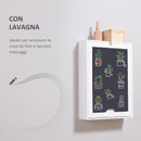 Tavolo Scrivania Pieghevole a Muro 60x88,5x146,5 cm  Bianco e Nero