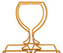Porta Bottiglie Glass 6 Posti 31x12,7x53 cm in Ferro Oro