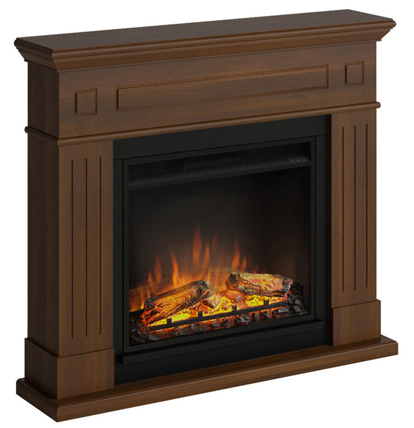 Camino Elettrico da Pavimento Effetto Fiamma 1500W Tagu Larsen Noce Pregiato sconto