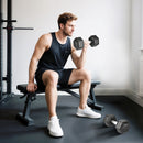 Set di Manubri Palestra da 2x12,5 kg Esagonale Pesi per Palestra con Impugnatura Zigrinata Antiscivolo Nero      