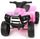 Mini Quad Elettrico per Bambini 6V Nero e Rosa