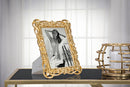 Cornice Flossy 22,5x2,5x28 cm in Poliresina e Vetro Oro