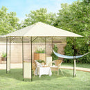 Tendone Gazebo da Giardino Bianco in Metallo 3x3m 
