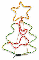 Insegna Luminosa Albero di Natale 144 Luci 74x49 cm Soriani