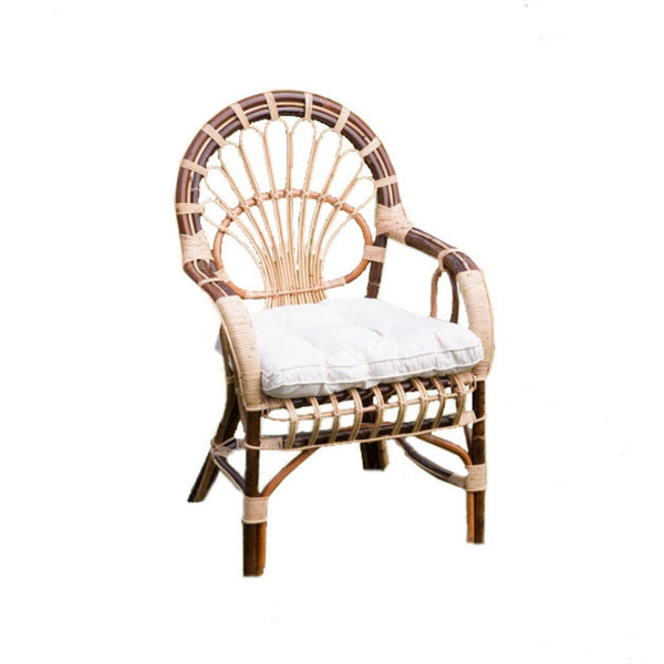 sconto Poltrona da Giardino in Rattan con Cuscino 62x65H44/62/90cm Sole