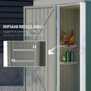 Casetta Box da Giardino 161x95x163/181 cm in Acciaio Verde