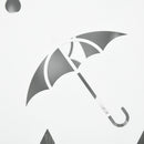 Portaombrelli con 4 Ganci e Vaschetta Raccogligocce 15,5x15,5x41cm in Metallo Bianco 