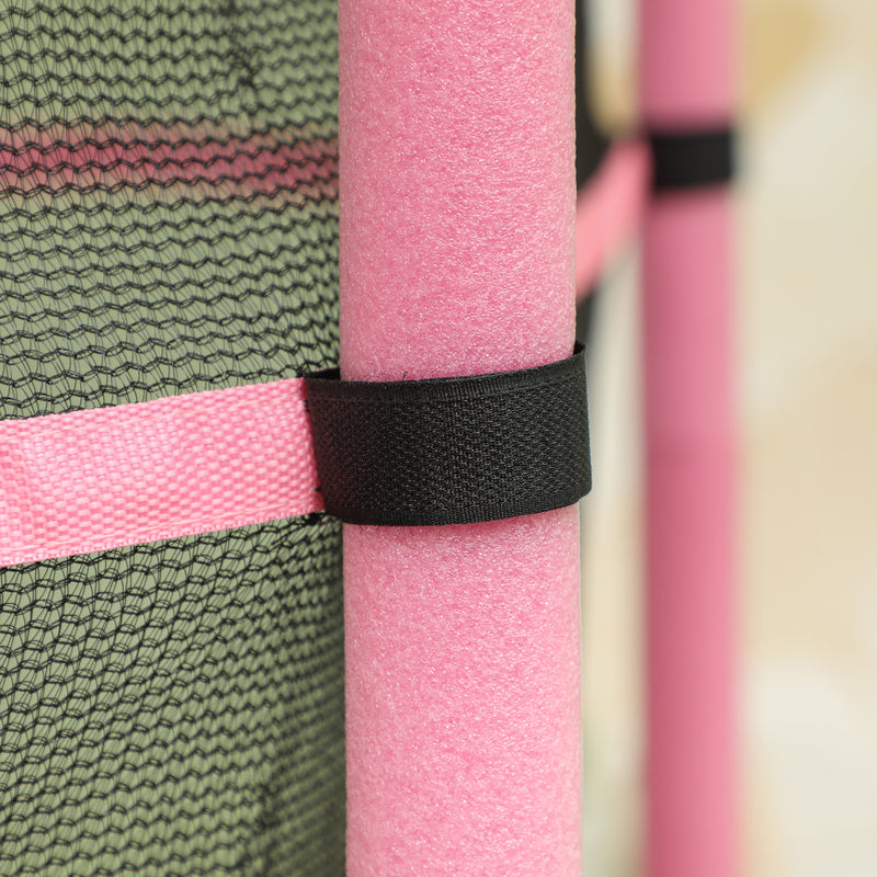 Trampolino Elastico per Bambini da 3 Anni Ø140 cm con Rete di Protezione Rosa e Nero 