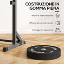 Set 2 Dischi Pesi da 10kg con Foro da 2"/5 cm per Manubri e Bilancieri in Gomma Nero   