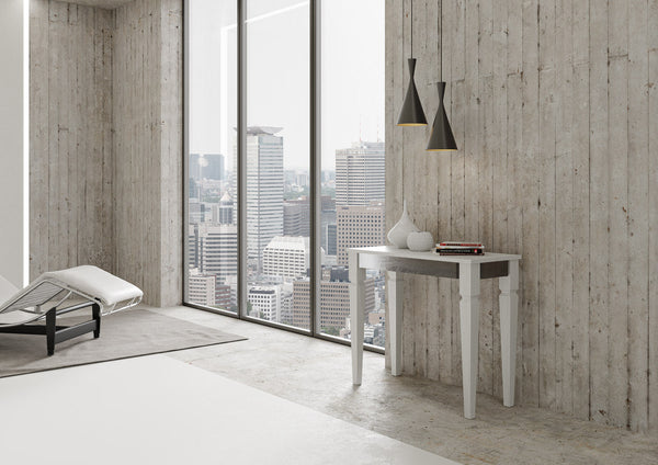 Consolle Allungabile 90-300x40x77 cm in Nobilitato Bianco online