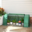 Serra da Giardino a Tunnel 200x100x80 cm in Acciaio e con Copertura in PVC Verde      
