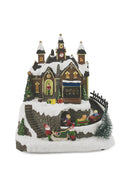 Villaggio Natalizio in Plastica con Luci e Suoni 19x15x21,5 cm Soriani Negozio Giocattoli