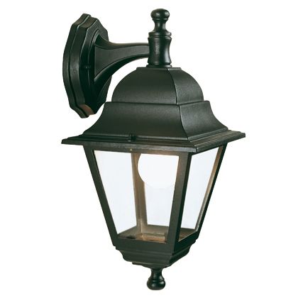 Lampada Applique in Basso Colore Nero per Esterno Linea Mini Quadrata Sovil sconto