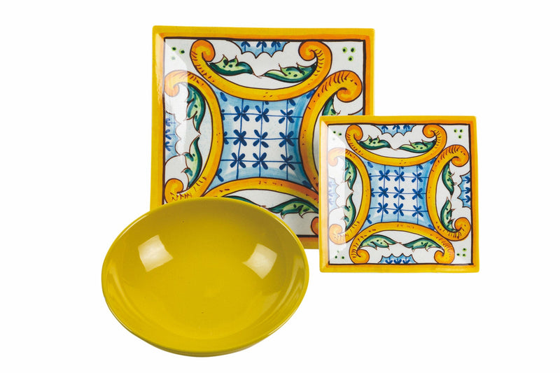 Servizio Piatti 18 Pezzi in Porcellana e Gres 6 Posti Villa d'Este Home Tivoli Le Riggiole