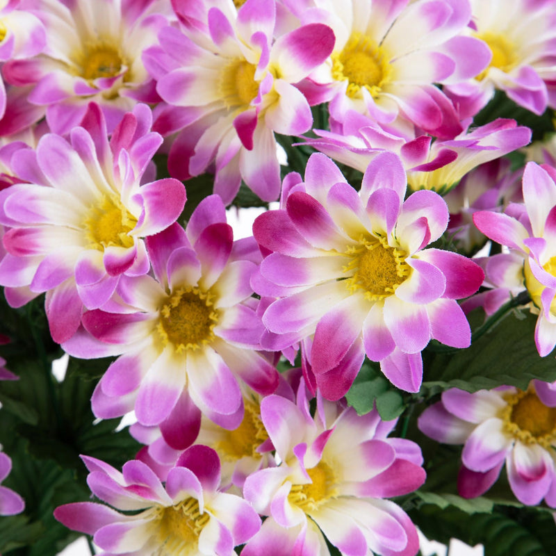 Set 2 Mazzo di 18 Margherite Artificiali Altezza 61 cm 