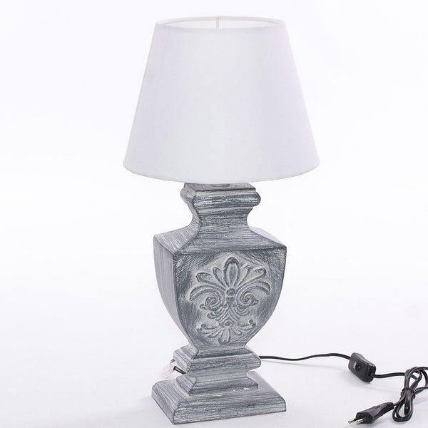 Lampada da Tavolo 15x11xH40 cm in MDF Design Classico Grigio online