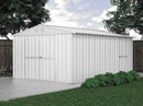 Casetta Box da Giardino in Lamiera di Acciaio Porta Utensili 327x459x217 cm Enaudi Bianco