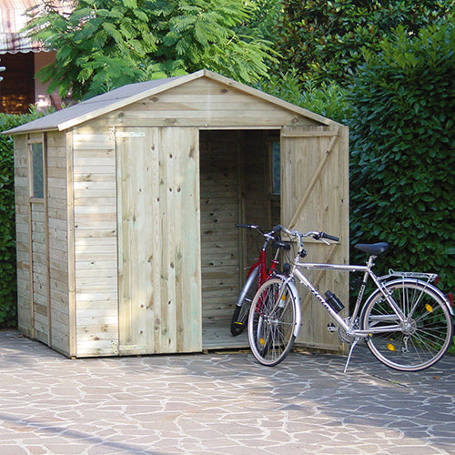 online Casetta Box Capanno in Legno per Attrezzi con Porta e Finestra 220X213X216Cm