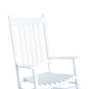 Sedia a Dondolo in Legno 69x86x115 cm  Bianco
