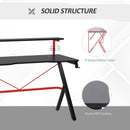 Scrivania Gaming con Ripiano Monitor 120x60x97 cm in MDF e Metallo Nero